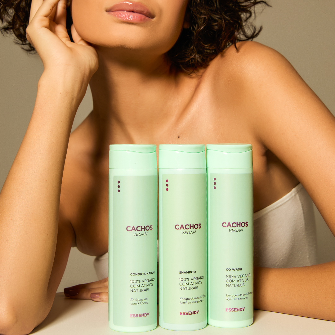 Kit Completo Cachos Vegan (9 itens) | Essendy Cosméticos
