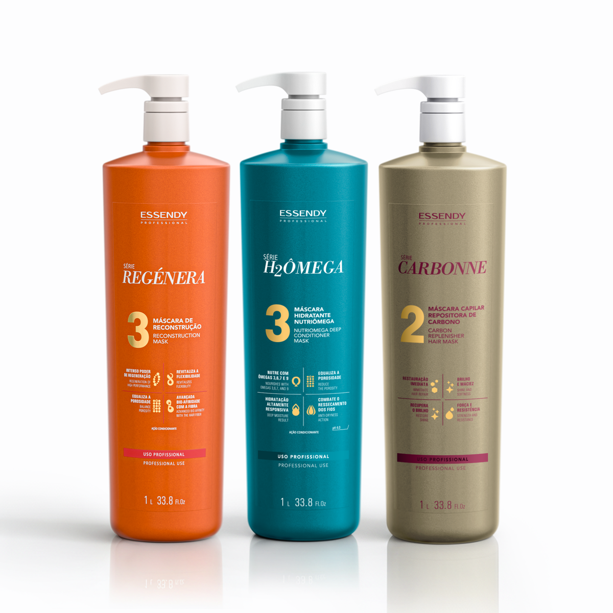Kit Essendy Cronograma Capilar 1L | Essendy Cosméticos