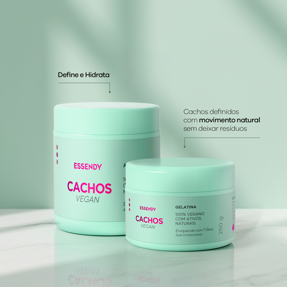 Kit Cachos Vegan - Gelatina e Ativador (2 itens) | Essendy Cosméticos