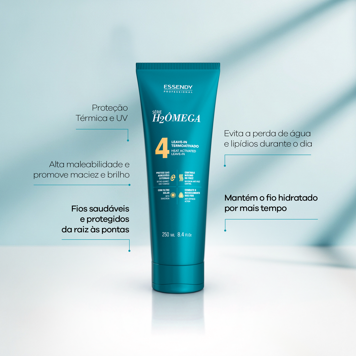 Leave In Termoativo H2Ômega 250ML – Essendy Cosméticos