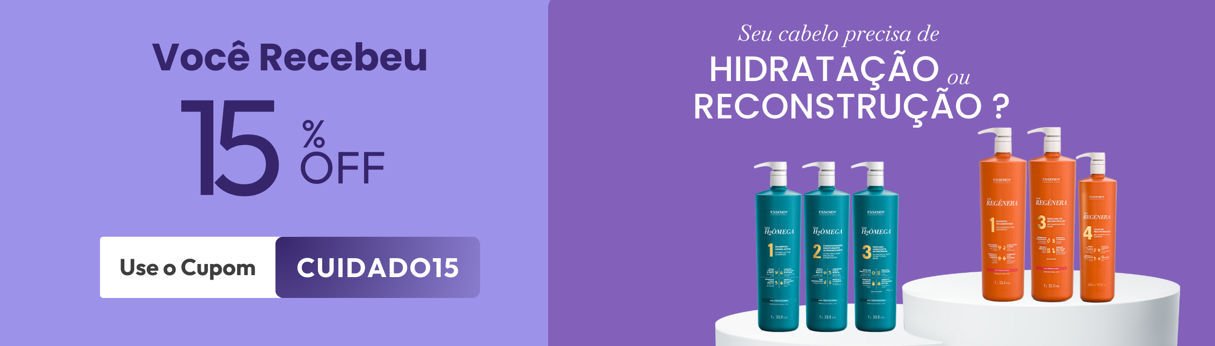 Hidratação ou Reconstrução - CUIDADO15