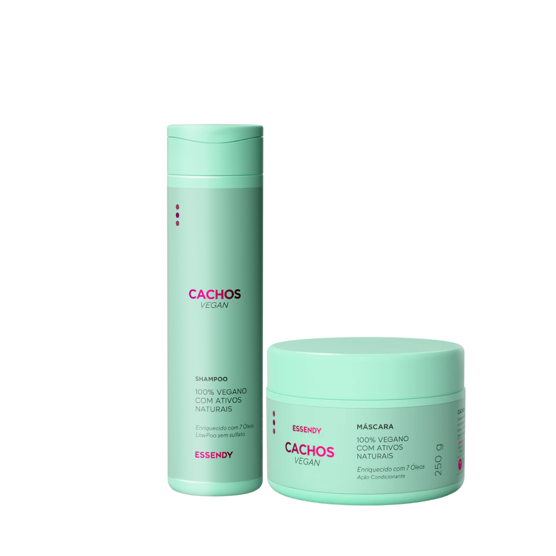 Kit Cachos Vegan - Shampoo e Máscara 250ml (2 itens)