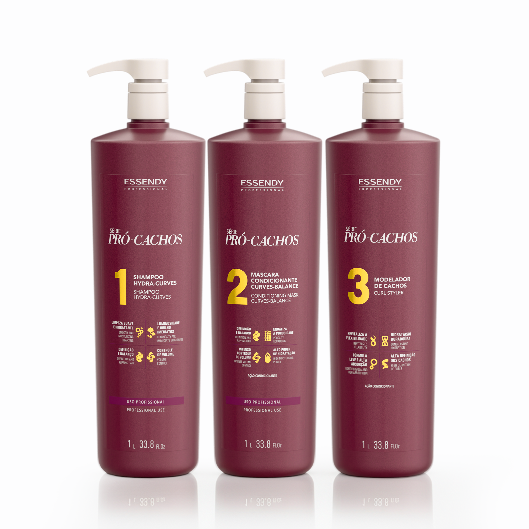 Kit Pró Cachos Super - Shampoo, Máscara e Modelador (3 itens)