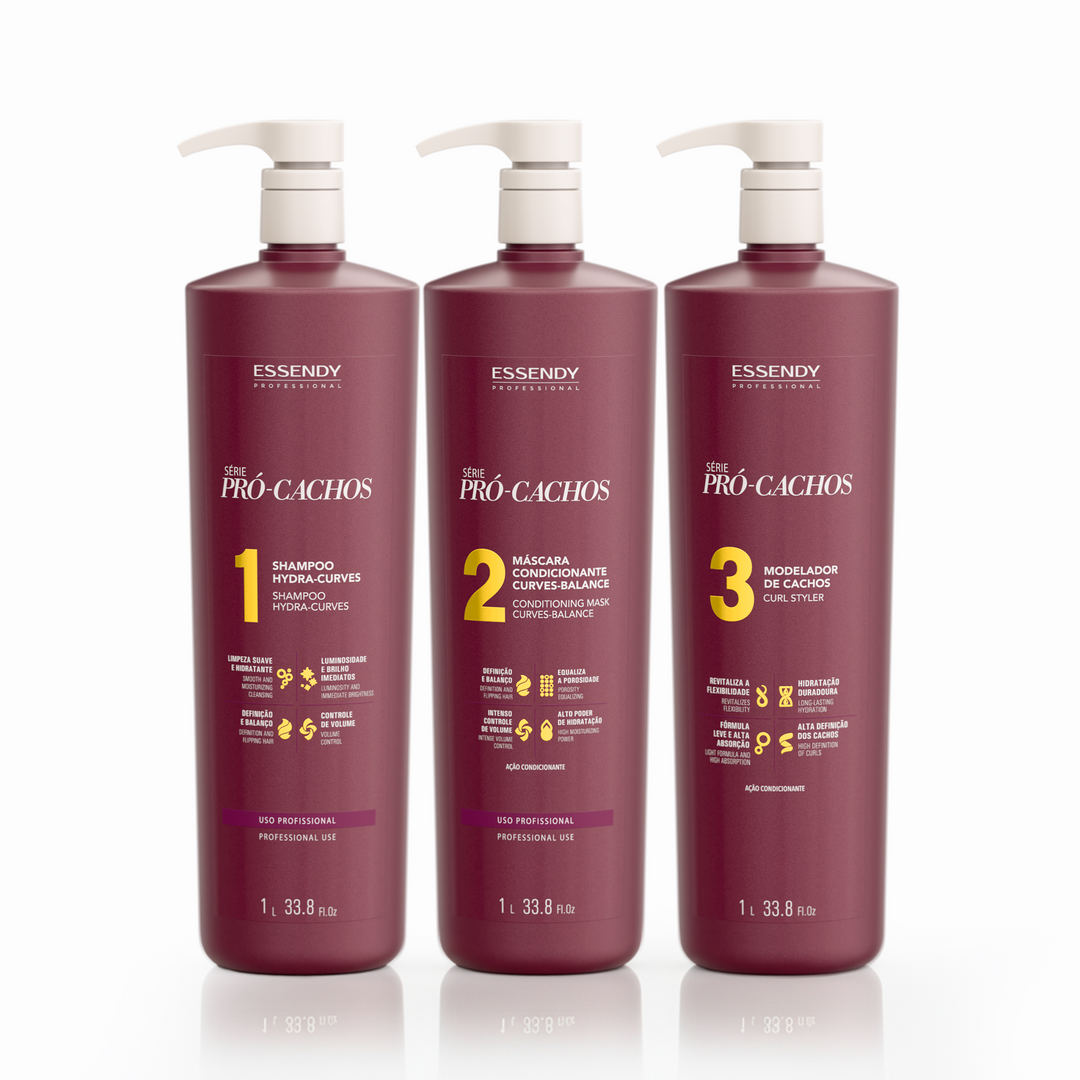 Kit Pró Cachos Super - Shampoo, Máscara e Modelador (3 itens)