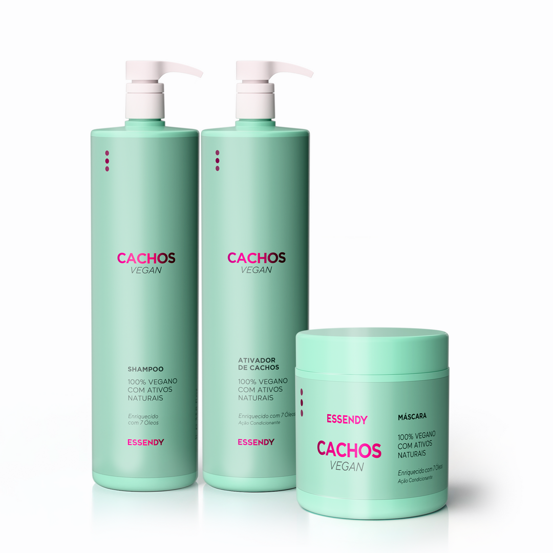 Kit Cachos Vegan Super - Shampoo, Máscara e Ativador (3 Itens)