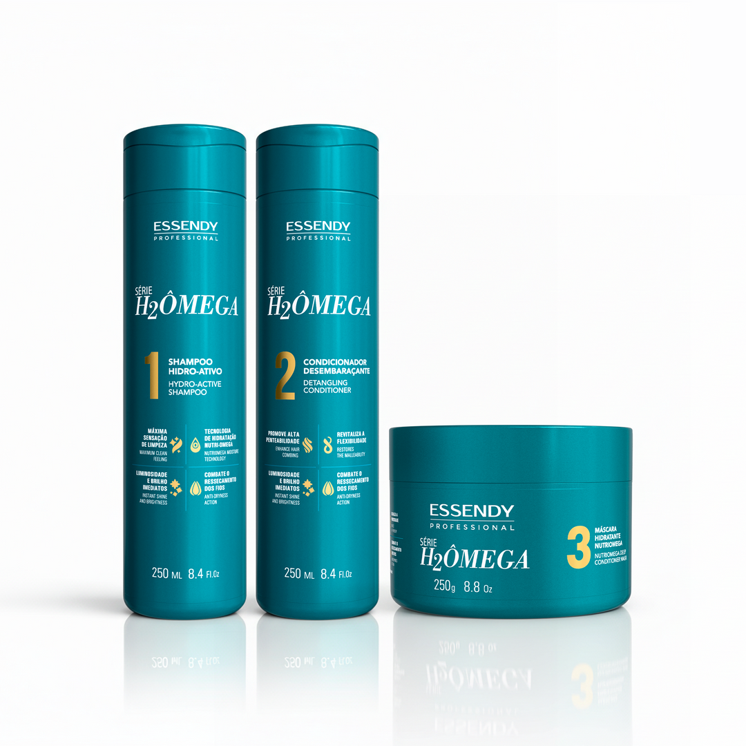 Kit Completo H2Ômega - Shampoo, Condicionador e Máscara (3 itens)