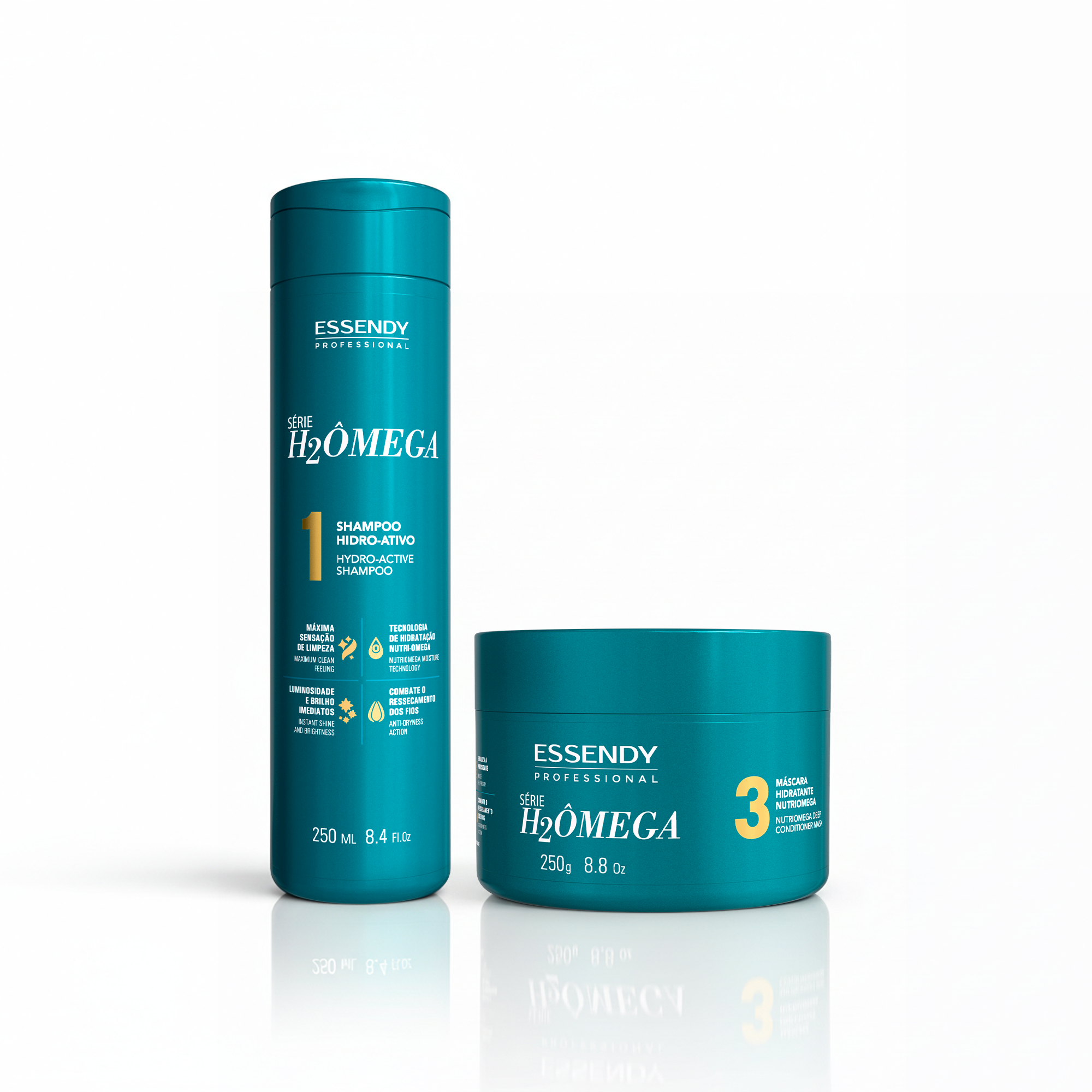 Kit H2Ômega - Shampoo e Máscara (2 itens) | Essendy Cosméticos