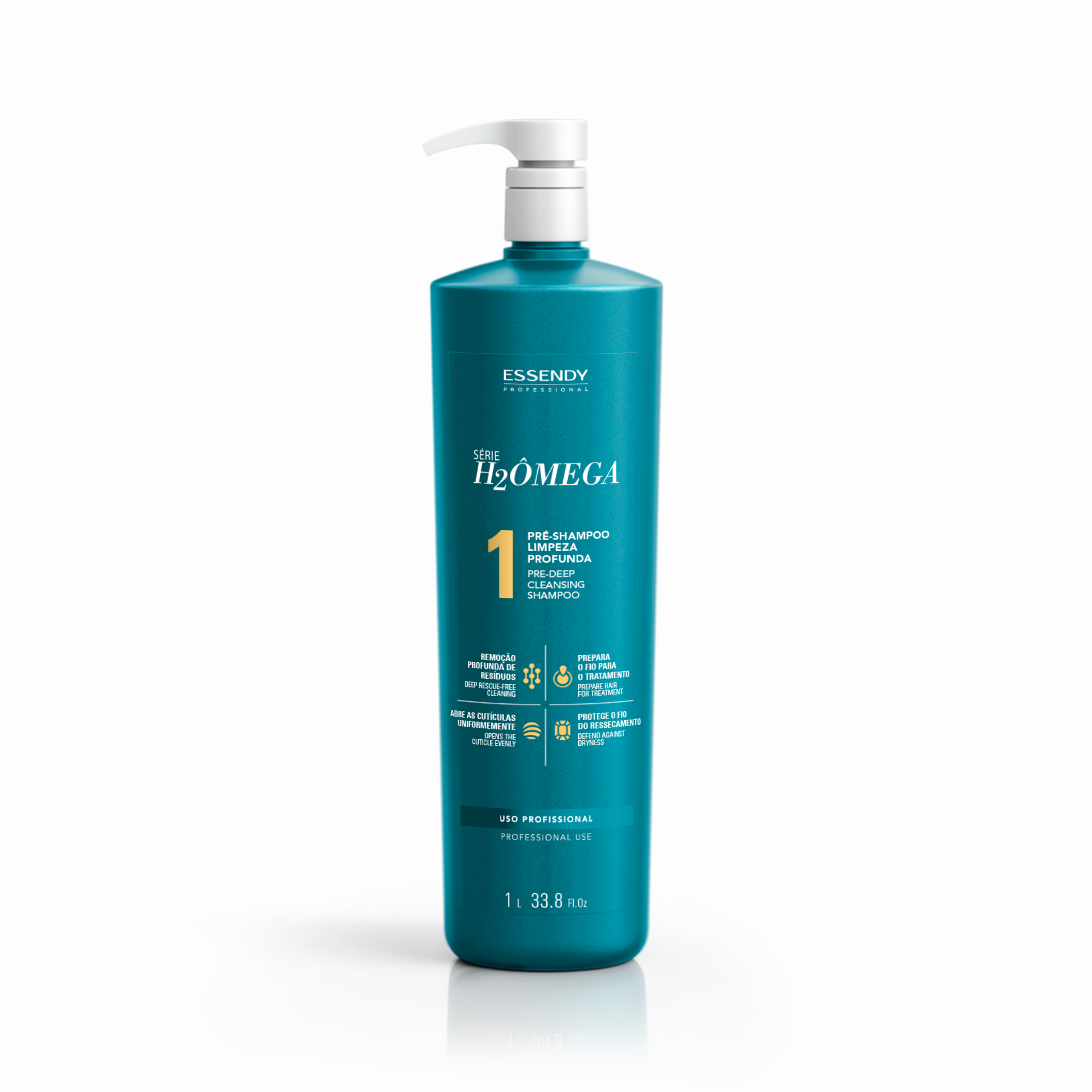 Pré Shampoo Limpeza Profunda H2ômega 1L | Essendy Cosméticos
