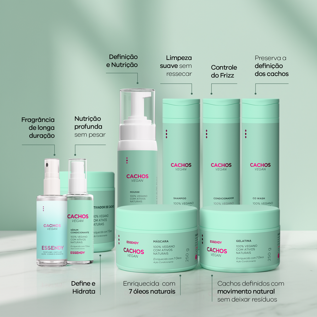 Kit Completo Cachos Vegan (9 itens)