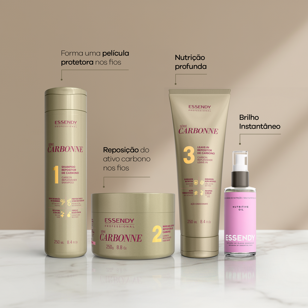 Kit Completo Carbonne + Nutritive Oil 60ml (4 itens)