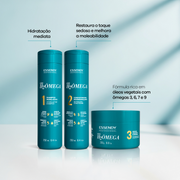 Kit Completo H2Ômega - Shampoo, Condicionador e Máscara (3 itens)