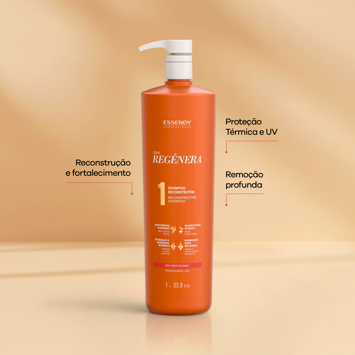 Shampoo Reconstrutor Regénera 1L | Essendy Cosméticos