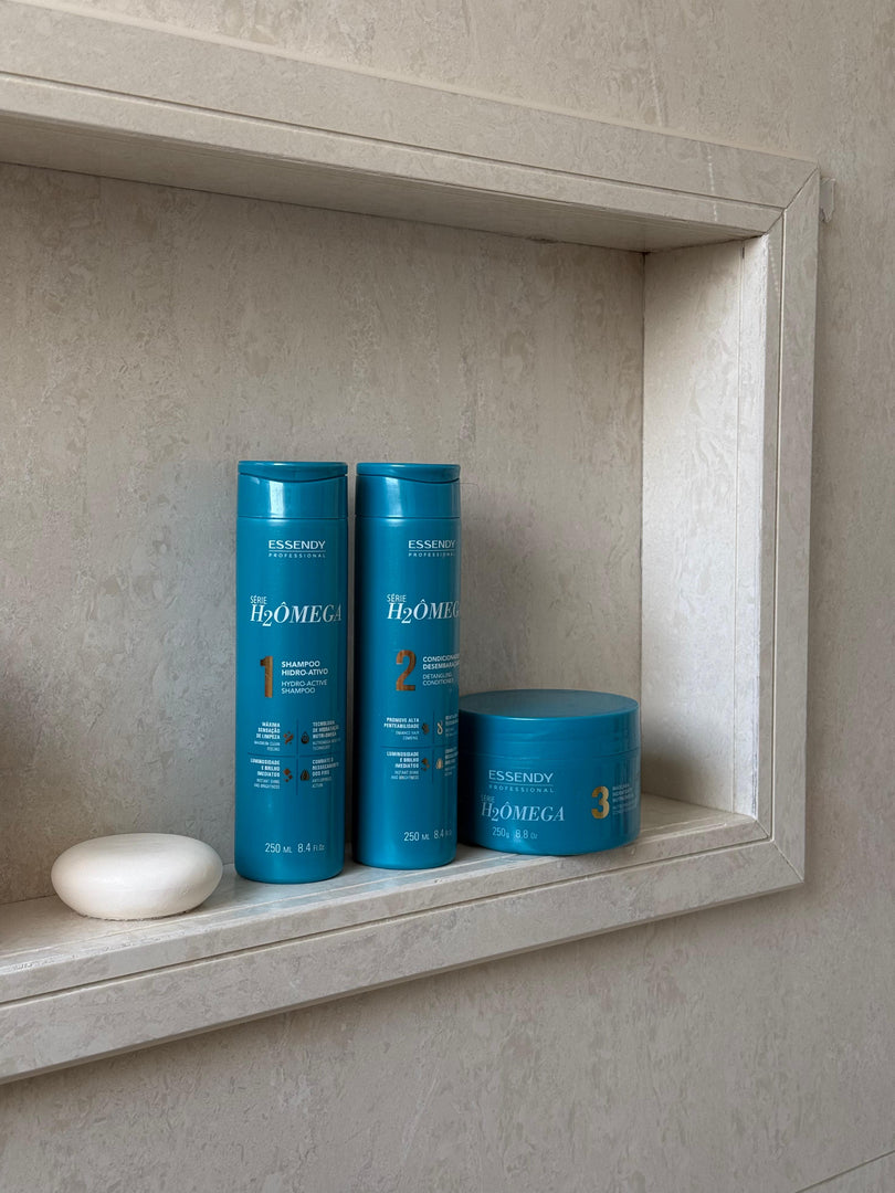 Kit Completo H2Ômega - Shampoo, Condicionador e Máscara (3 itens)